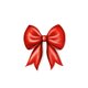 Rode kerststrik op wit