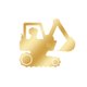 Sluitzegel silhouet graafmachine goud