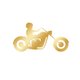 Sluitzegel silhouet motor goud