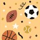 Sport met confetti geel