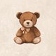 Sluitzegel teddybeer neutraal beige