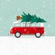 Sluitzegel volkswagen busje kerst