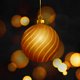 Kerstbal bokeh zwart