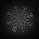 Zwarte Glitter Sneeuwvlok