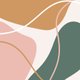Abstract trendy kleuren en lijnen meisje