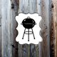 BBQ met donker hout
