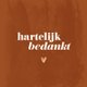 Trouwen roestbruin waterverf hartelijk bedankt