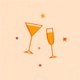 Champagneglazen blauw