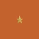 Communie abstract oranje met sterretje goud