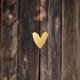 Jubileum donker hout met goud hartje