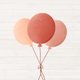 Kinderfeestje 3 roze ballonnen op hout