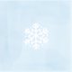 Geboorte blauw met wit sneeuwvlokje