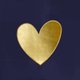 Goud hart op paars