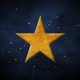 Kerst 2023 gouden ster blauw