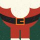Dikke kerstman groen