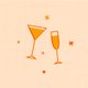 Champagneglazen groen