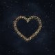 Hart van sparkles blauw