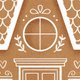 Kerst gingerbread house voorkant