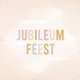Jubileum waterverf met gekleurde letters