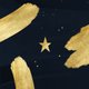 Kerst donkerblauw gouden verf