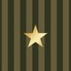 Kerst streepjes groen gouden ster