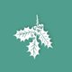 Sluitzegel kerst hulst blauwgroen
