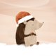 Kerst egeltje kerstmuts koper