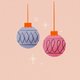 Kerst retro vintage kat roze
