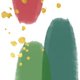 Kerst verfstrepen groen rood goud