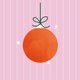 Kerst funky rode kerstbal paars