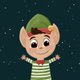 Kerst kerstelf illustratie