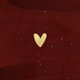 Kerst save the date donkerrood gouden hartje
