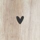 Jubileum licht hout antraciet hartje