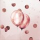 Uitnodiging sweet sixteen roze ballonnen confetti