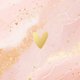 Geboorte marmer roze met gouden hartje