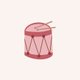 Geboorte muziektrommel roze