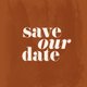 Trouwen roestbruin waterverf save the date