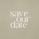 Trouwen minimalistisch save the date groen