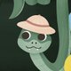 Kinderfeestje slang jungle donkergroen