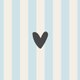Trouwen strepen blauw beige antraciet hartje