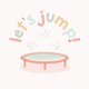 Kinderfeestje trampoline pastel