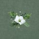 Kerst wit ornament groen fluweel