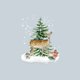 Kerst hertje winter bos