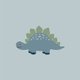 Sluitzegel triceratops blauw