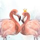 Trouwen - flamingo's kroontje