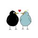 Twee verliefde vogels