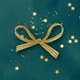 Kerst - strik goud watercolor