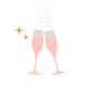 zegel champagne glazen