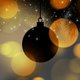 zegel kerstbal oranje sfeer