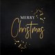 Sluitzegel zwart goudlook "Merry Christmas"